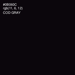 #0B060C - Cod Gray Color Image